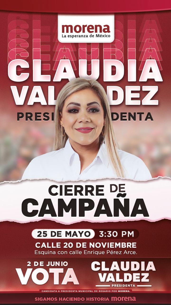 Lee más sobre el artículo Claudia Valdez invita a su cierre de campaña