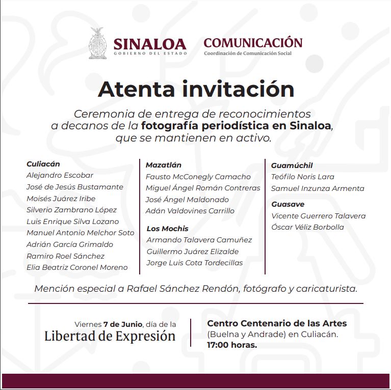 Lee más sobre el artículo Entregará Gobierno del Estado reconocimientos a 21 fotógrafos