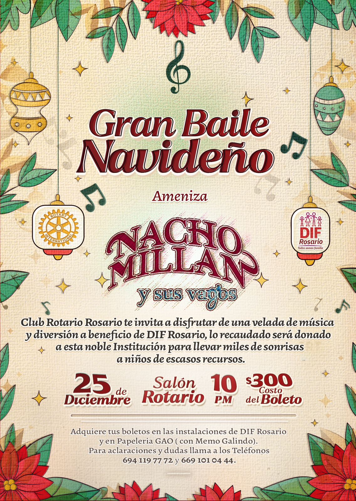 En este momento estás viendo DIF Rosario Invita al Baile Navideño que Amenizará “Nacho Millan”