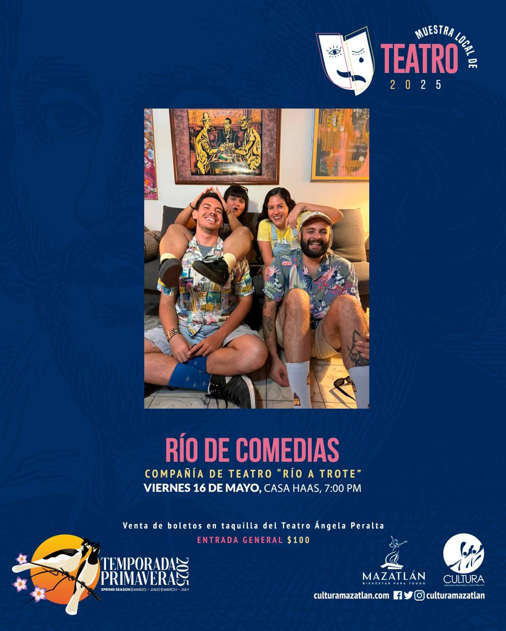 Lee más sobre el artículo Invitan hoy viernes a Río de Comedias  en Casa Haas