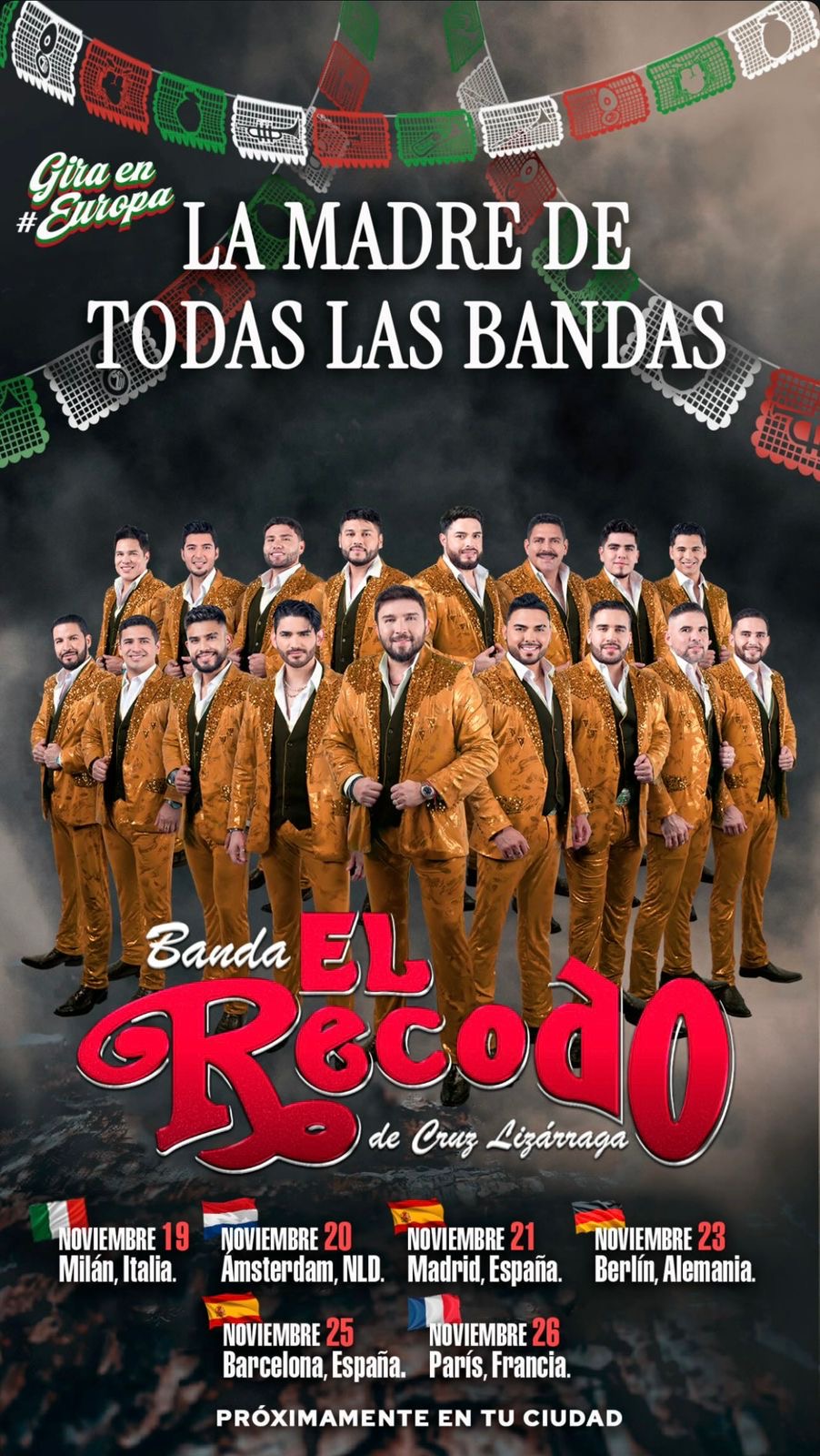 Lee más sobre el artículo Iuuuu, Anuncia banda El Recodo gira por Europa 2025