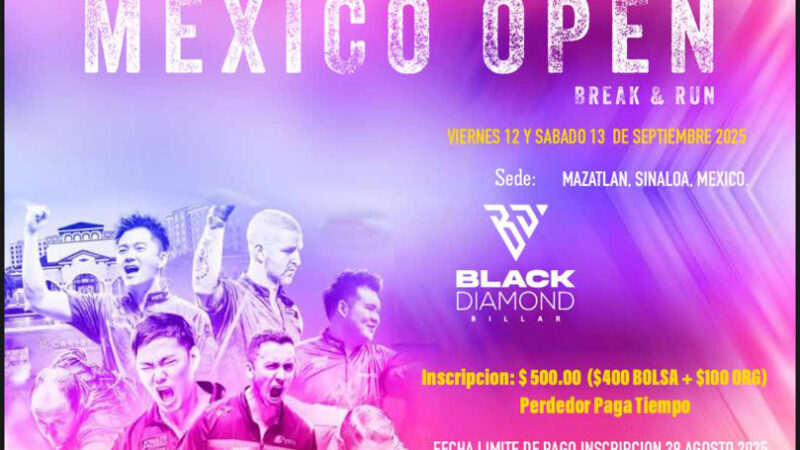 Anuncian Torneo Estatal de billar en Mazatlán