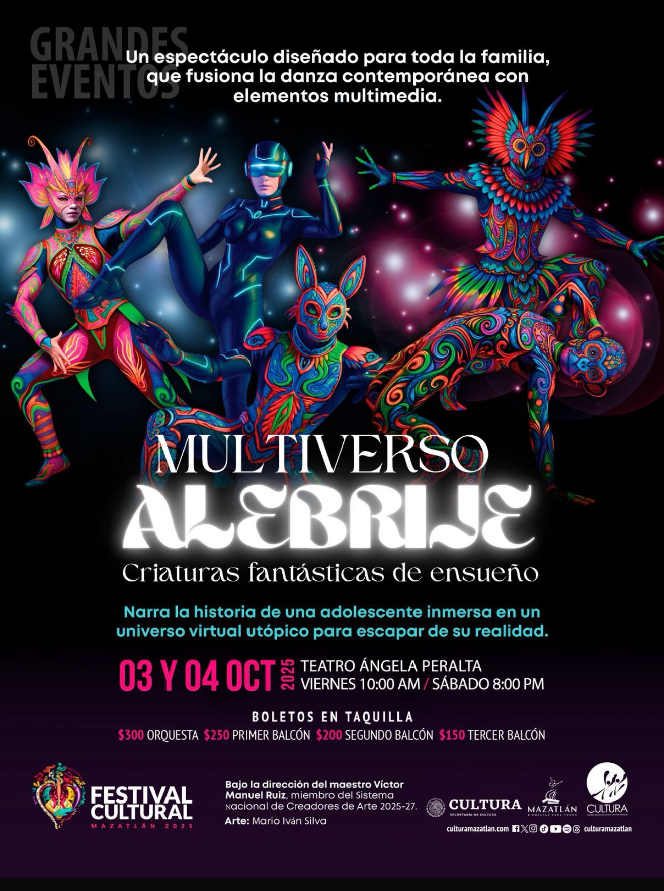 Lee más sobre el artículo Cultura te invita al espectáculo “Multiverso Alebrije”