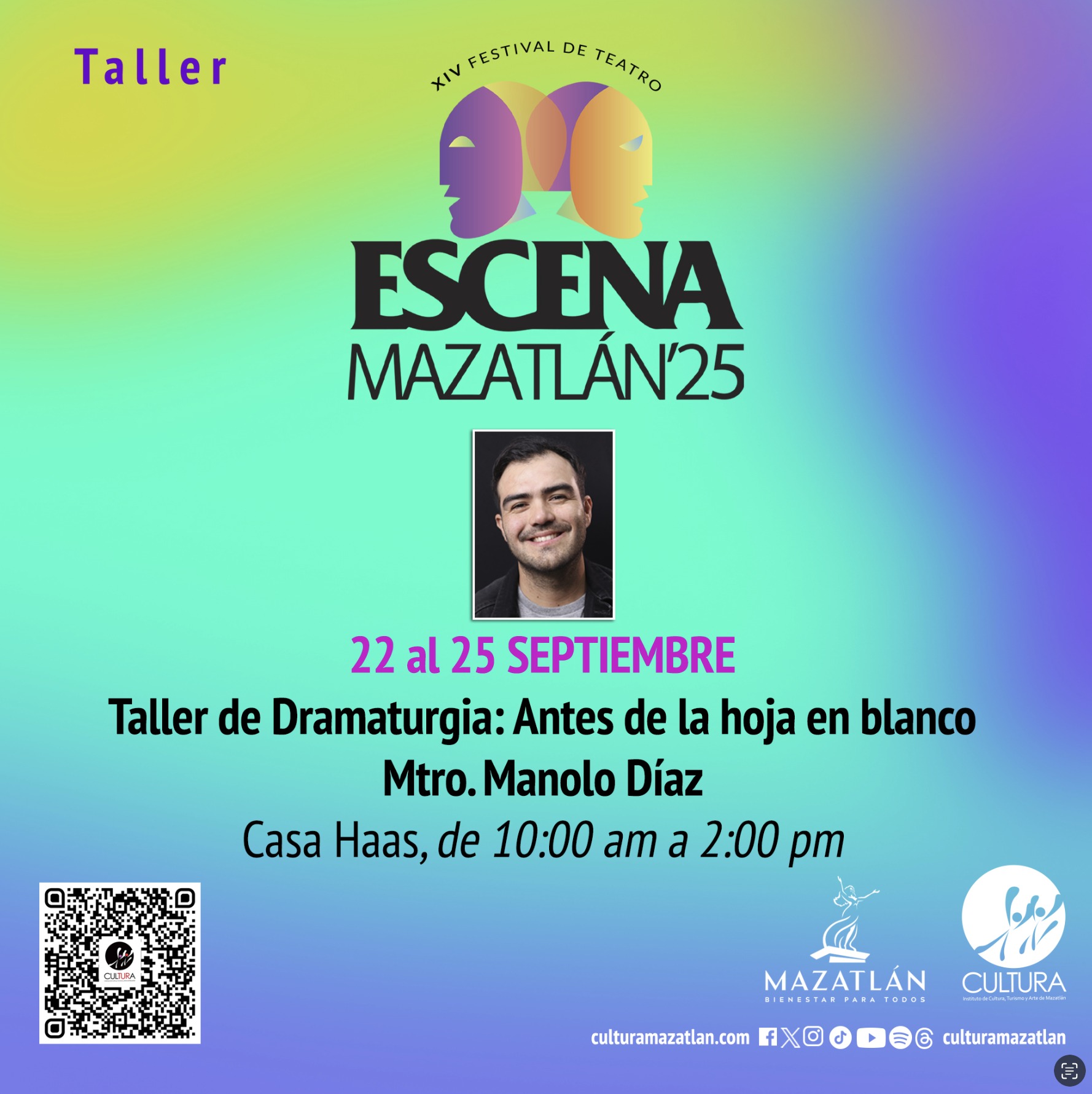 Lee más sobre el artículo Abren Taller de Dramaturgia en Escena Mazatlán 2025