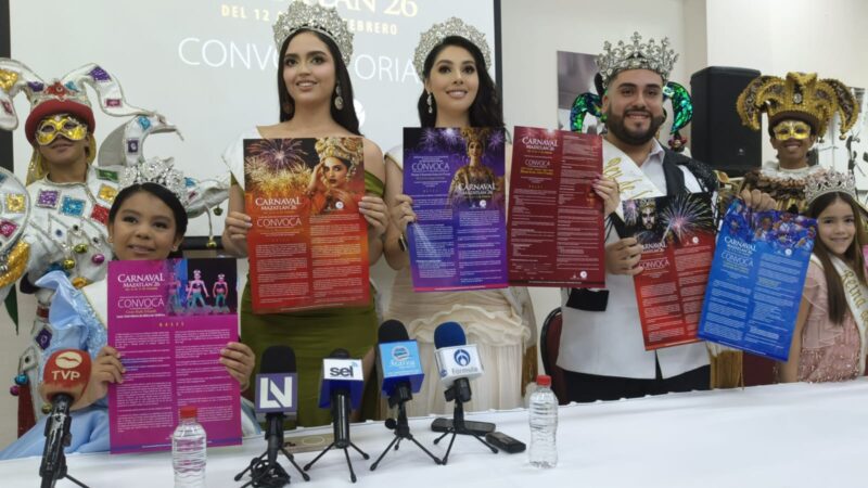 Se abren las inscripciones para las aspirantes a Reinas del Carnaval Internacional de Mazatlán ´26