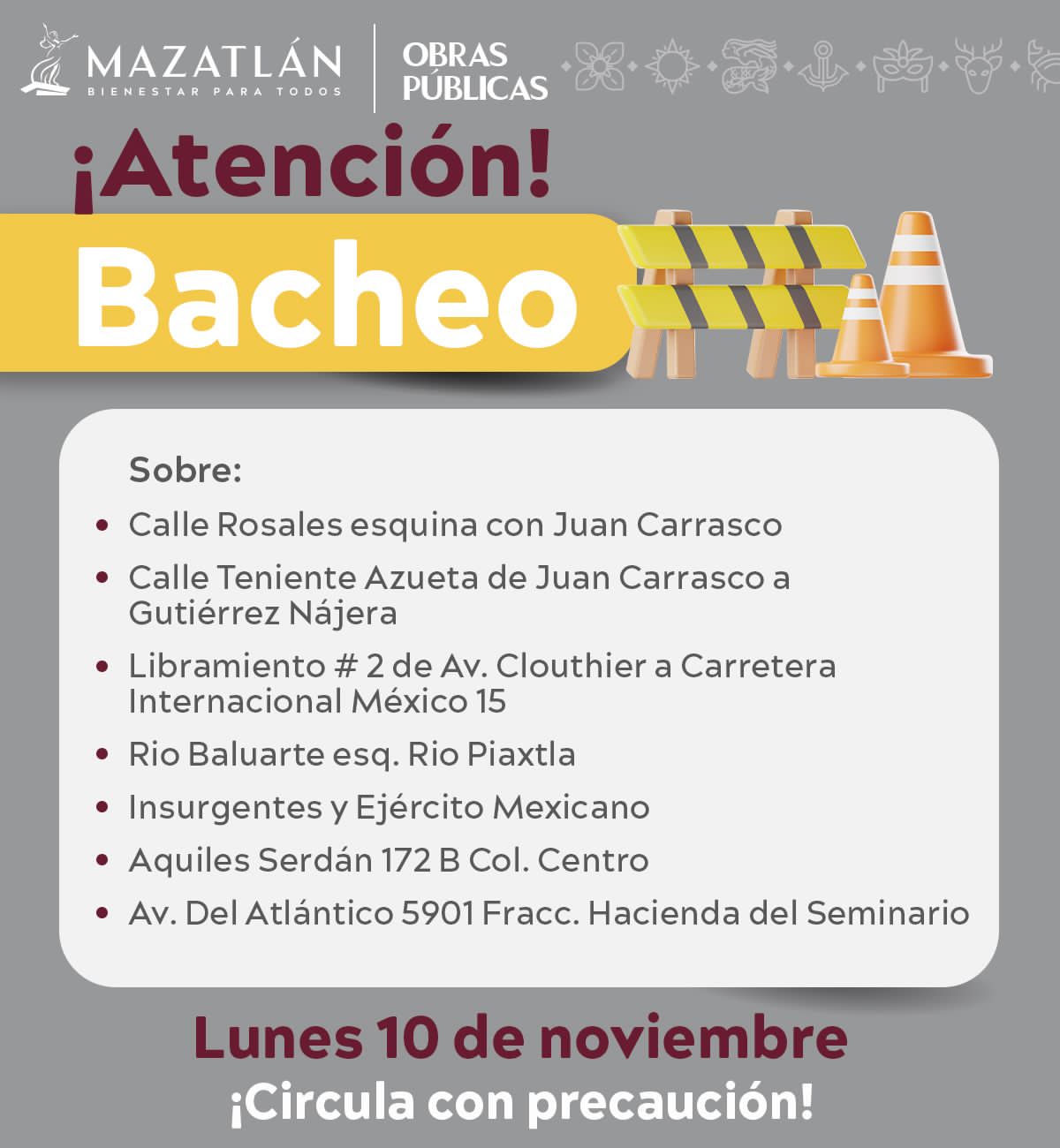 Lee más sobre el artículo Avanza el Bacheo de Calles en Mazatlán