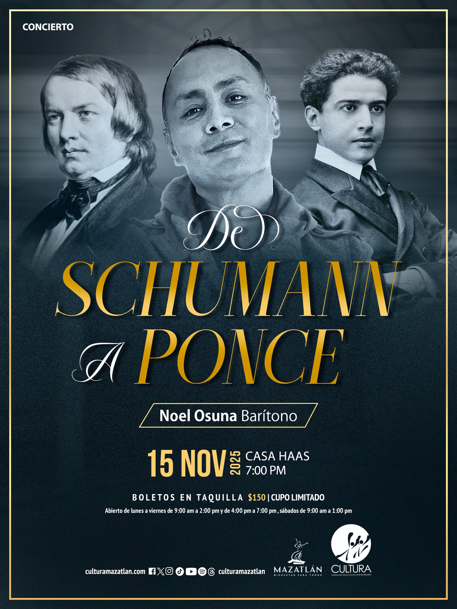 Lee más sobre el artículo Mañana Sábado estará el Baritono Noel Osuna en Casa Haas