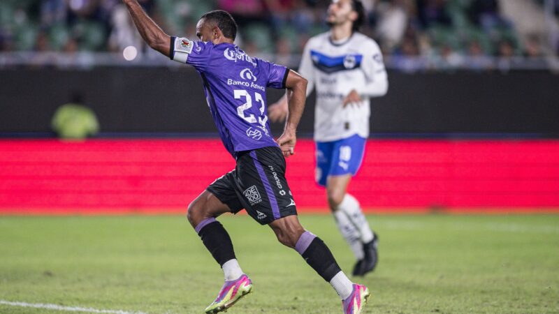 Jordan Sierra celebrates his goal 1-5 of Mazatlan during the 3rd round match between Mazatlan FC and Monterrey as part of the Liga BBVA MX, Torneo Clausura 2026 at El Encanto Stadium, on January 16, 2026 in Mazatlan, Sinaloa, Mexico.