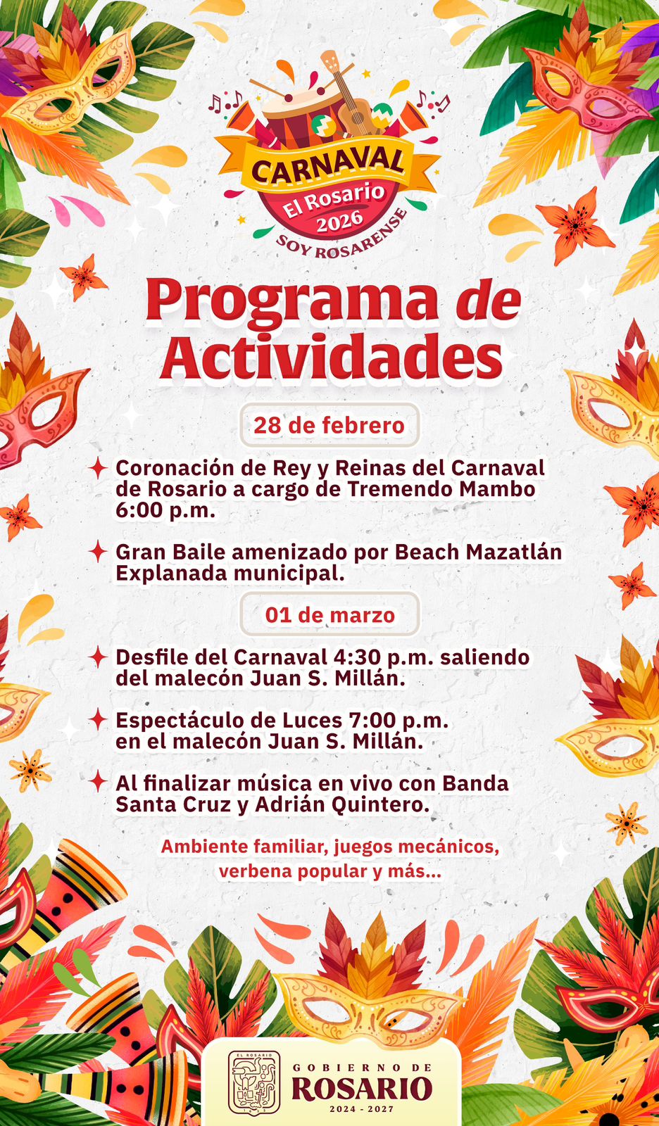 Lee más sobre el artículo Rosario Está Listo para el Carnaval