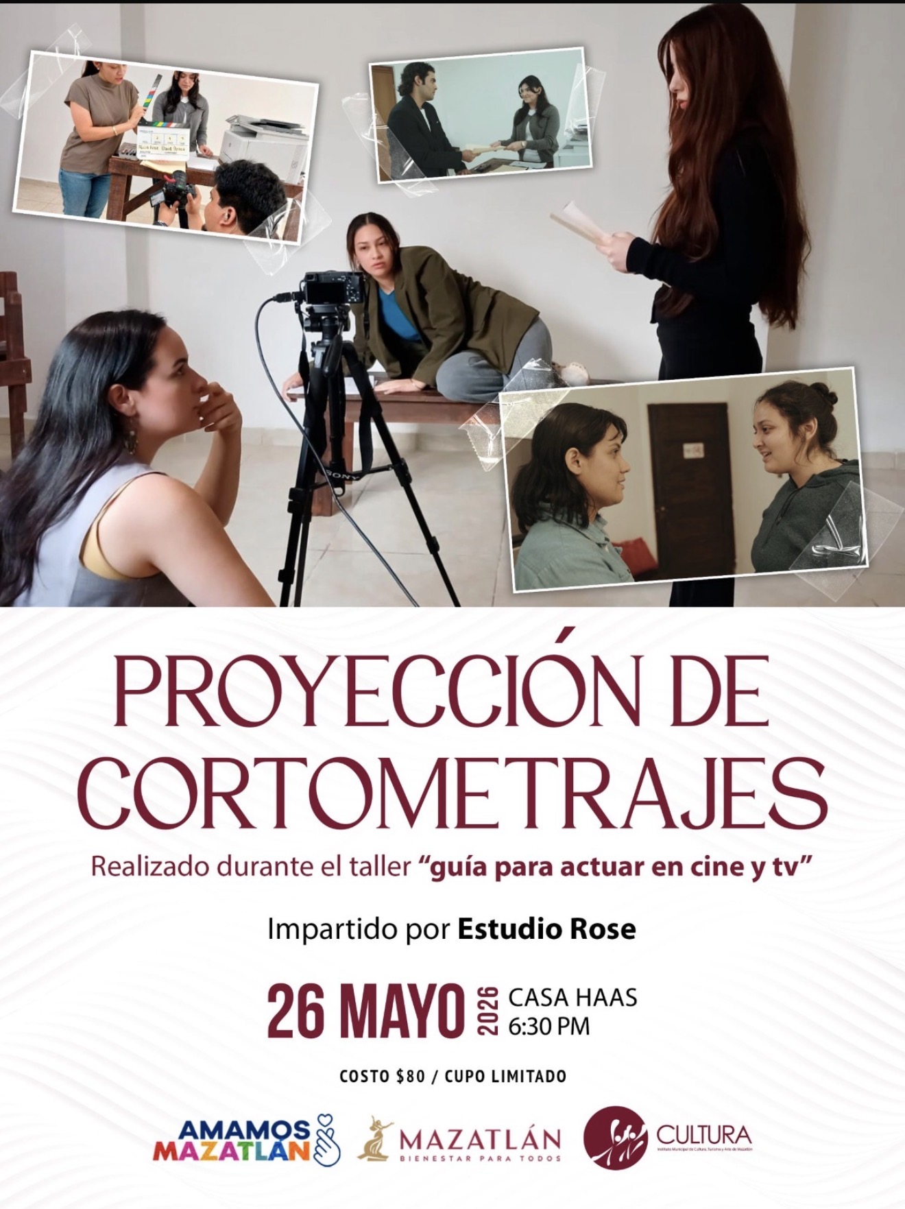 Lee más sobre el artículo Estudio Rose comparte herramientas para ingresar al medio cinematográfico con alumnos de Teatro del CMA