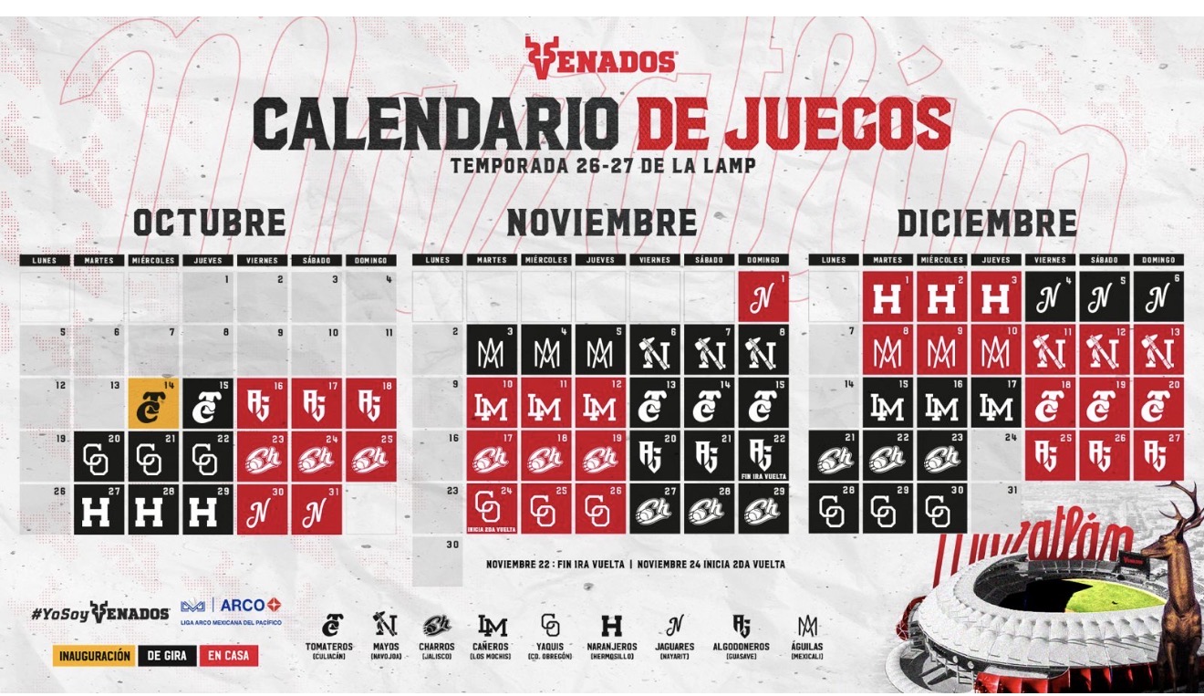 Lee más sobre el artículo Arranca la cuenta regresiva: Venados anuncia calendario de la Liga ARCO 2026-2027