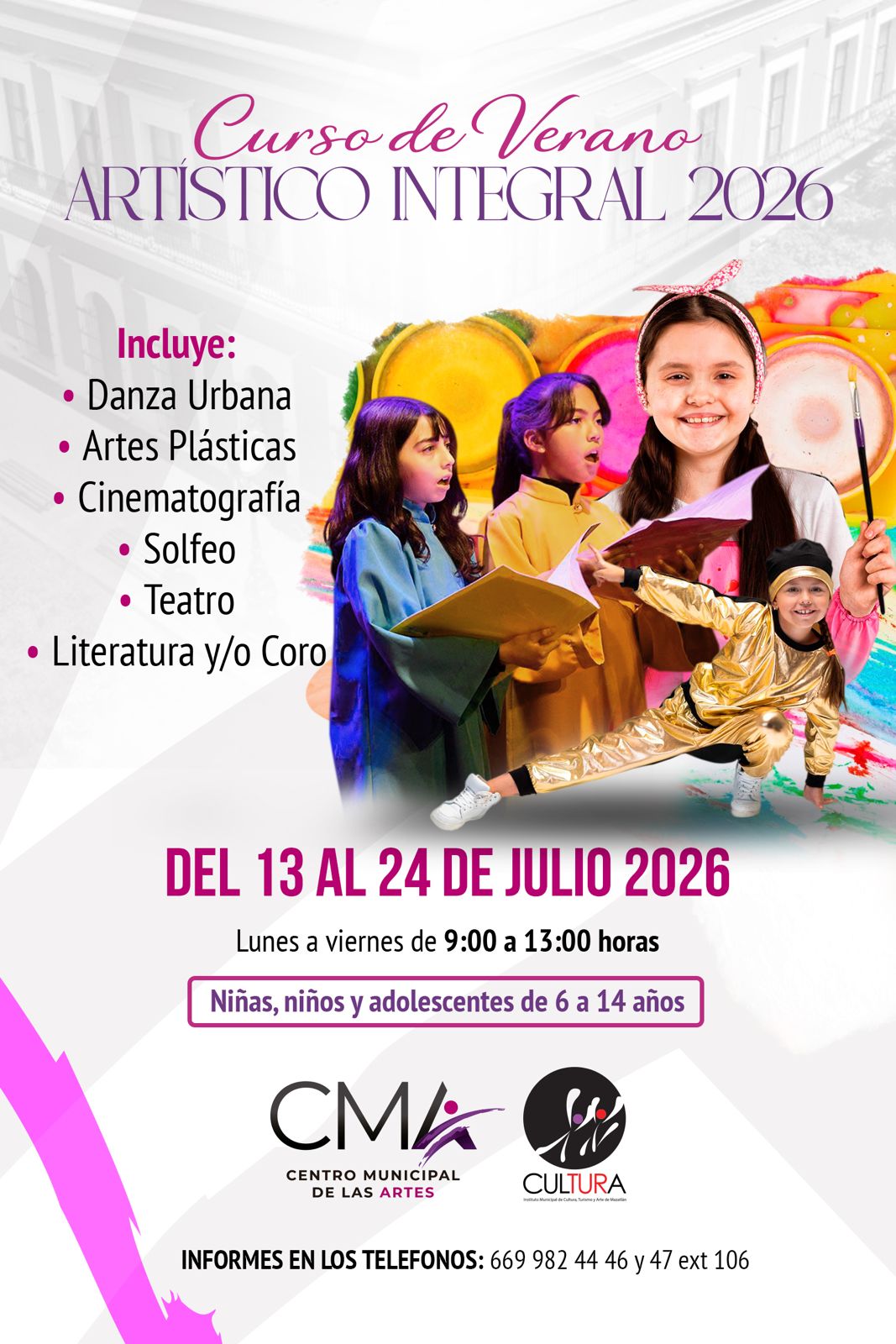 Este verano inscriba a sus hijos en el Curso Artístico Integral del CMA