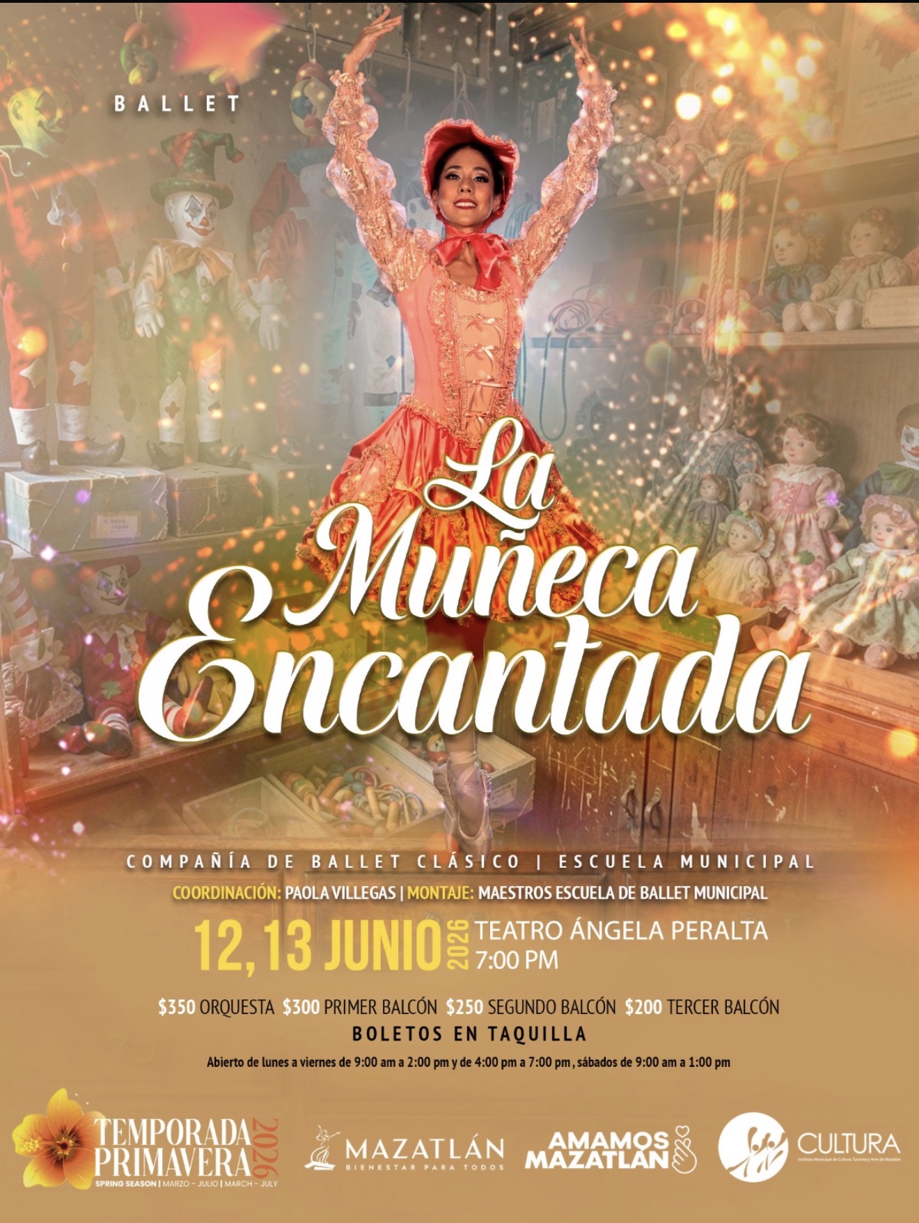 Lee más sobre el artículo Mazatlán se llenará de magia con el ballet clásico “La Muñeca Encantada” y música en vivo