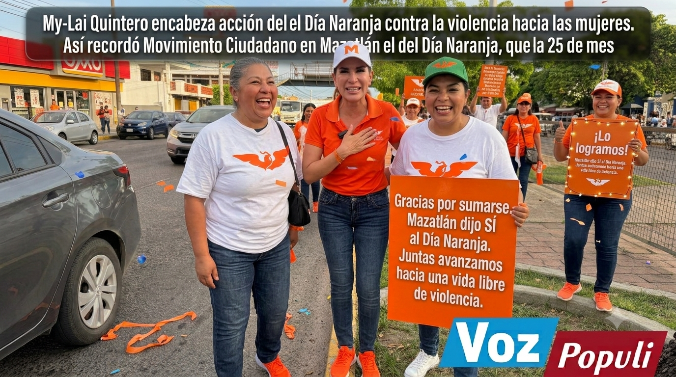 My-Lai Quintero encabeza acción del Día Naranja contra la violencia hacia las mujeres