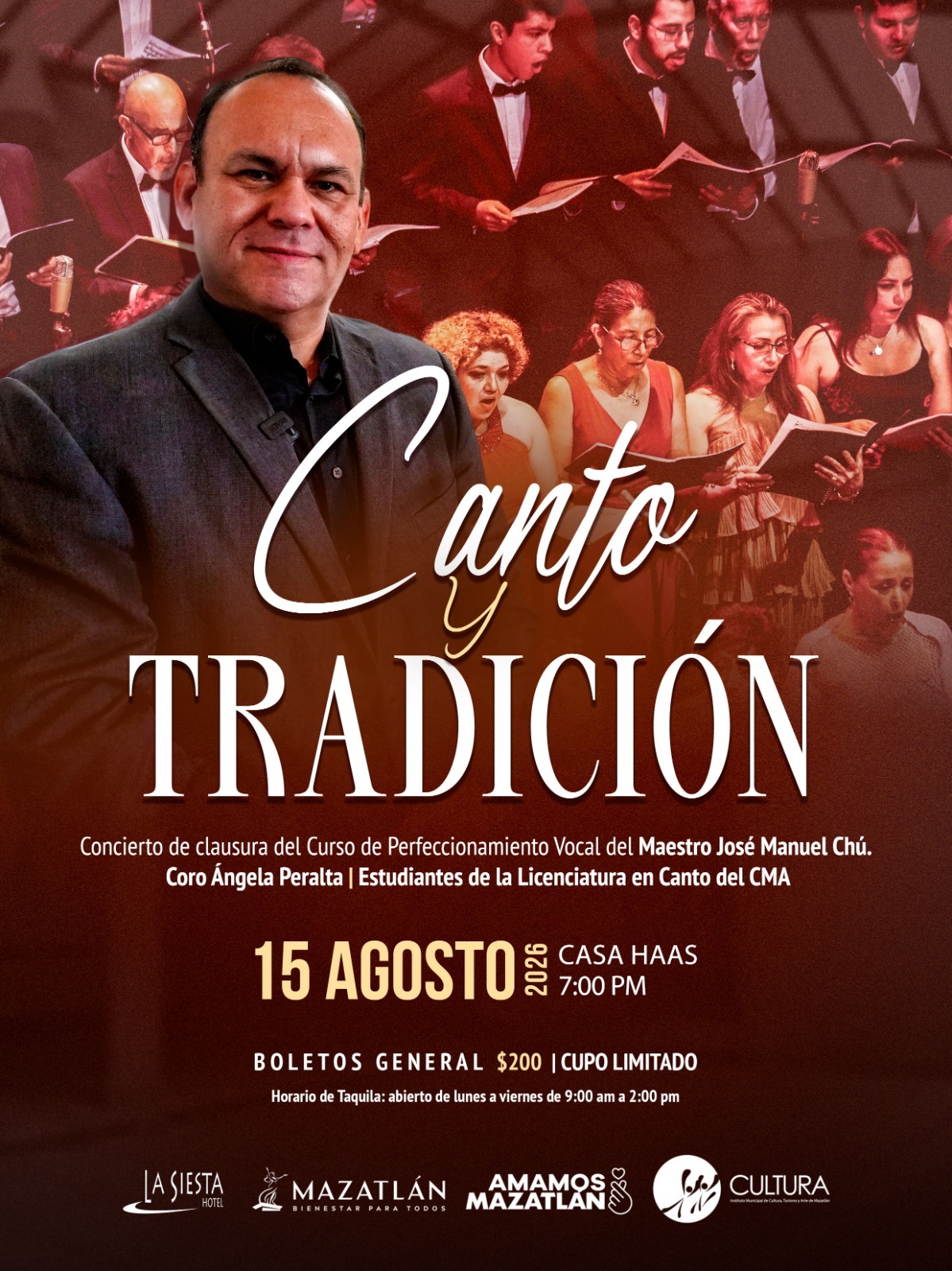 “Canto y Tradición” reunirá en Casa Haas a nuevas voces del arte lírico mazatleco