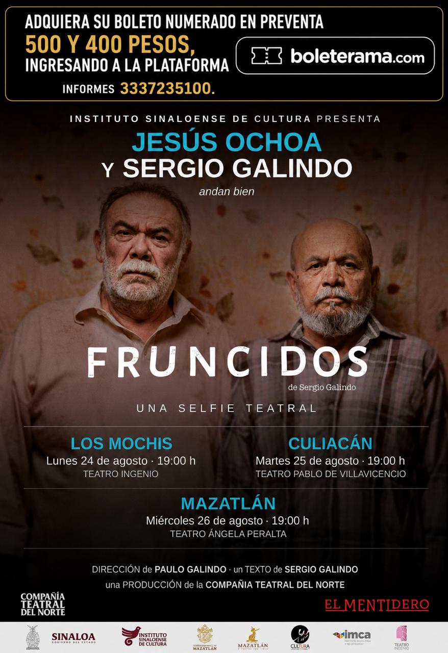 Jesús Ochoa y Sergio Galindo presentan «Fruncidos» en el Teatro Ángela Peralta