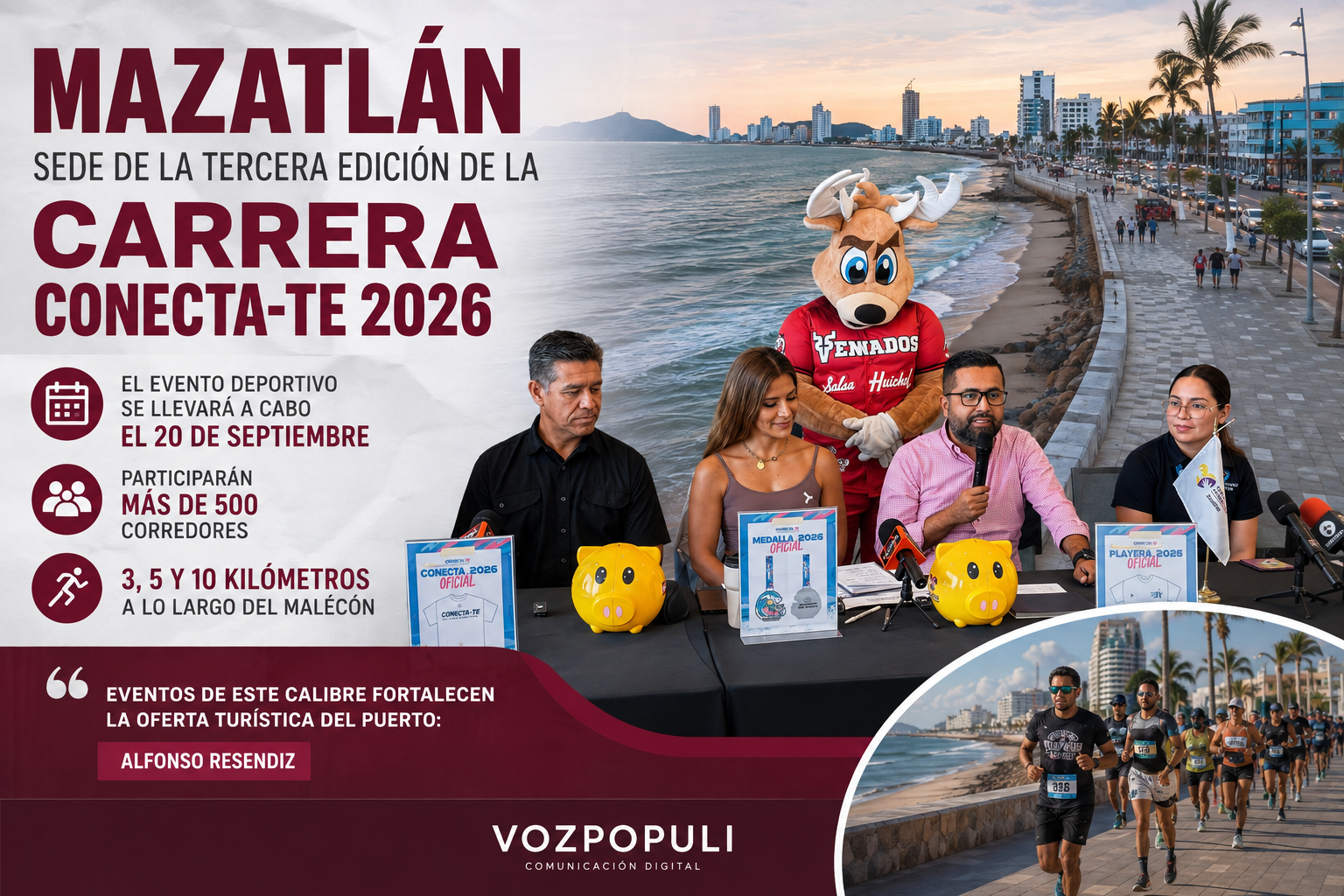 Mazatlán será sede de la tercera edición de la Carrera Conecta-Te 2026