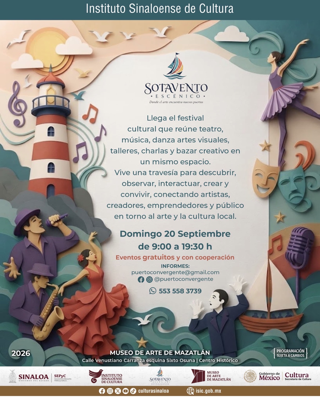 Sotavento Escénico llegará al Museo de Arte de Mazatlán con un festival de experiencias culturales