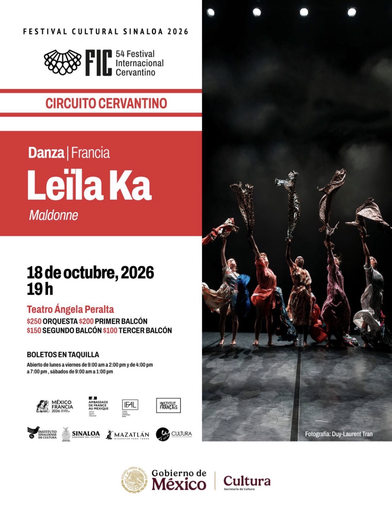 La intensidad y fuerza de la danza contemporánea francesa llegará a Mazatlán con Leïla Ka y su obra Maldonne