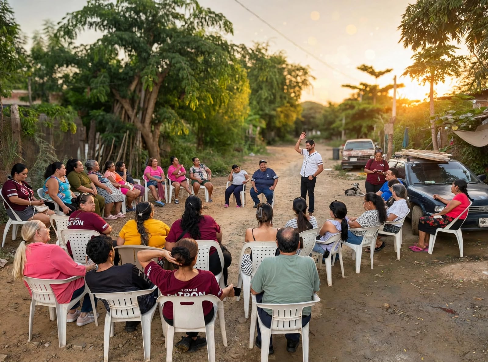 Llega juan Carlos a la Colonia San Antonio