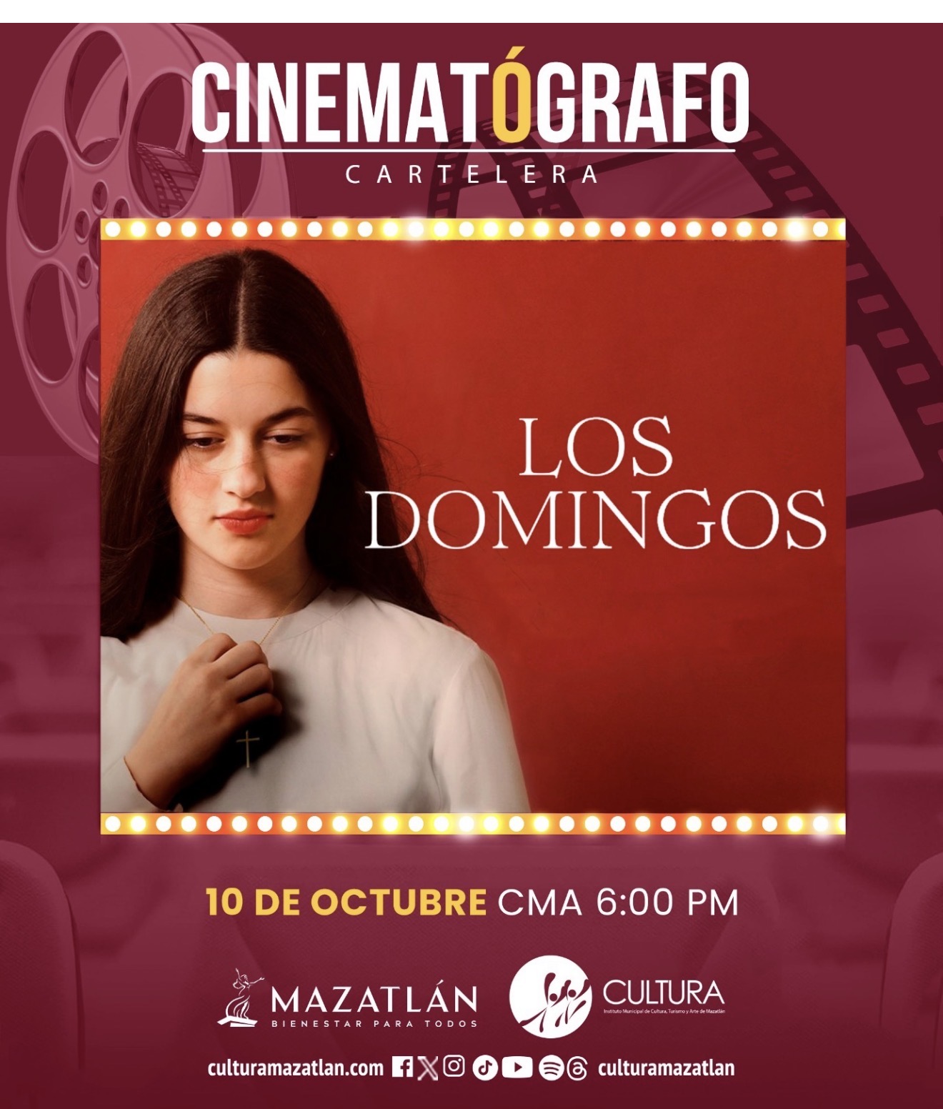 Los domingos”, premiada con la Concha de Oro en San Sebastián, llega al cinematógrafo del CMA