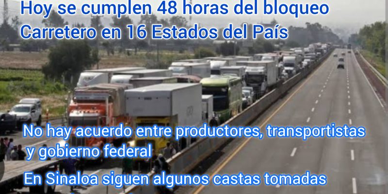 Falla el Dialogo y Sigue el Bloqueo en Carreteras de Sinaloa