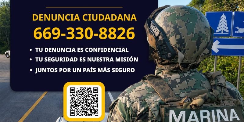 La Cuarta Región Naval pone a disposición mecanismos de denuncia ciudadana en Sinaloa