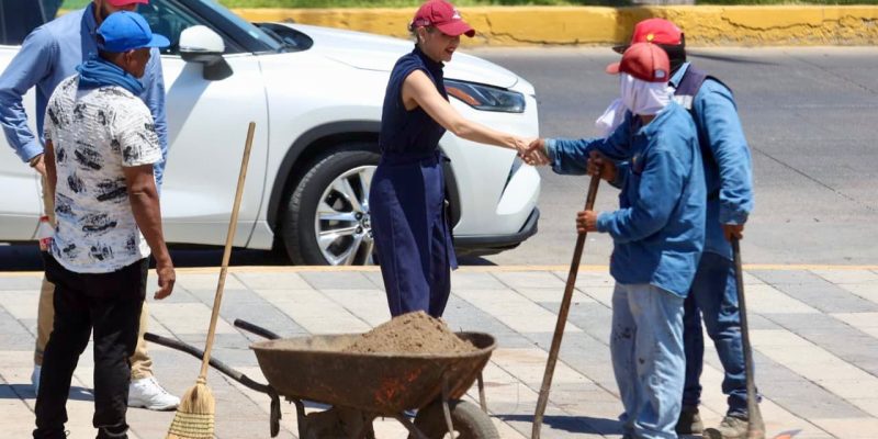 Supervisa Estrella Palacios trabajos de rehabilitación en Ciudades Hermanas