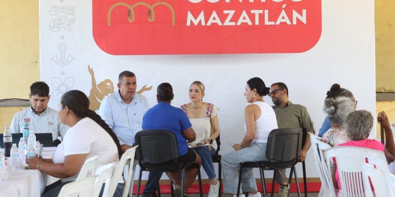 Reciben en Mármol el programa «Contigo Mazatlán»