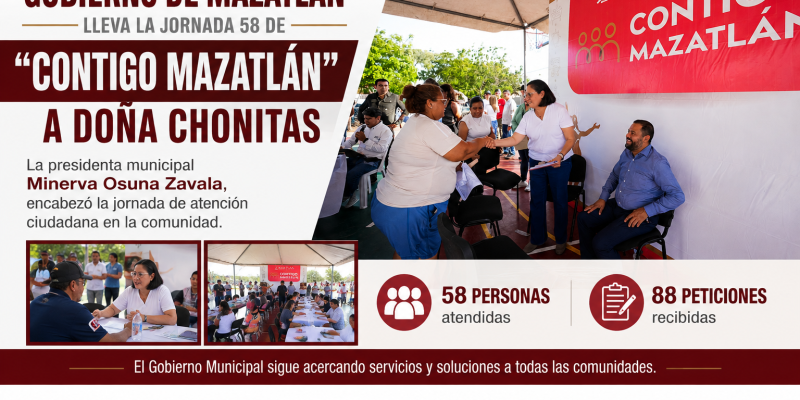 El Gobierno de Mazatlán lleva la jornada 58 de “Contigo Mazatlán” a «Doña Chonita»